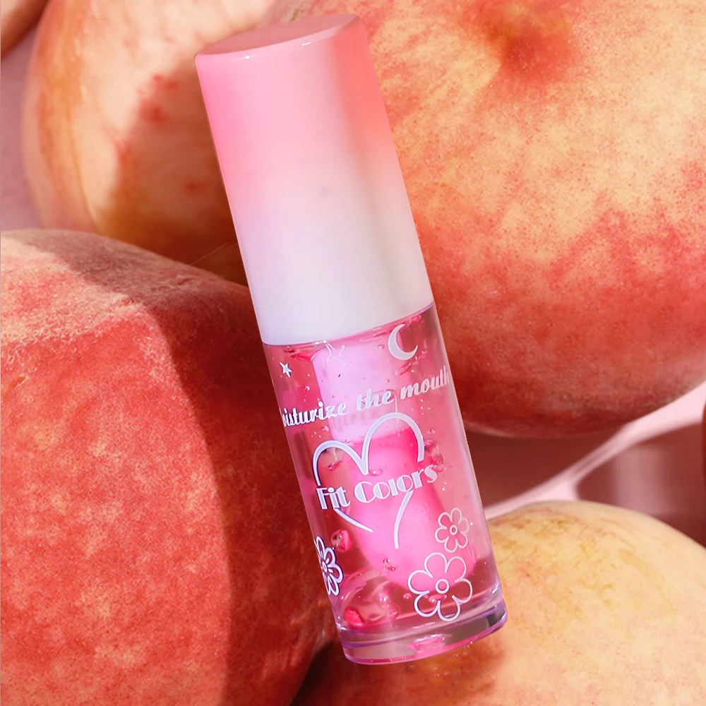 FitColors 6-color mirror lip gloss, long-lasting moisturizing lip balm, plumping fruit lip oil, large brush head