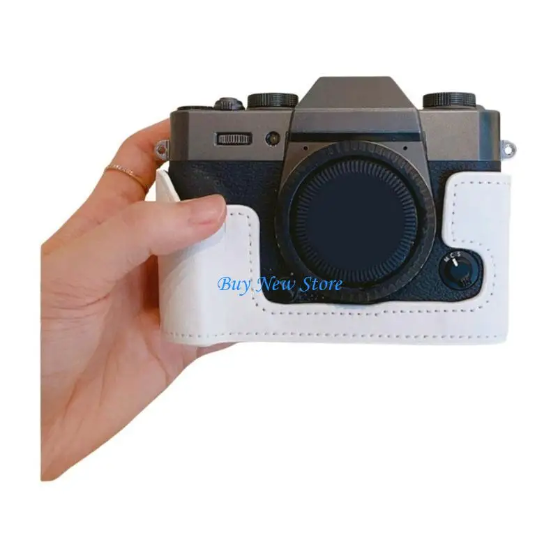 

20CE Elegant Half Camera Case PU Leather Protector for XT30 XT20 XT10 Features Screw for Easy Tripod Use