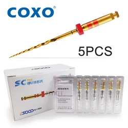 COXO SOCO PRO 5PCS Dental Root Canal File Heat-Activated Rotary Nitinol Tooth Pulp Files Thermally Activated Nickel-Titanium