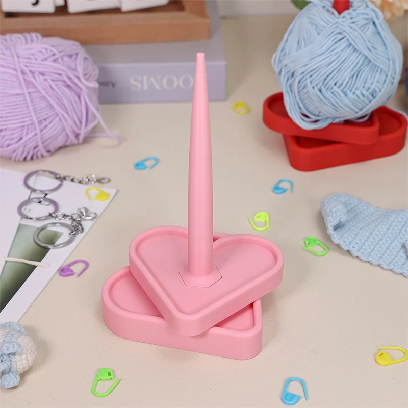 3D Gedruckt Garn Ständer Halter Kunststoff Spinning Stricken Werkzeuge Anfänger Häkeln Stehen Nähgarn Spule Wolle Ball Wickler Werkzeug