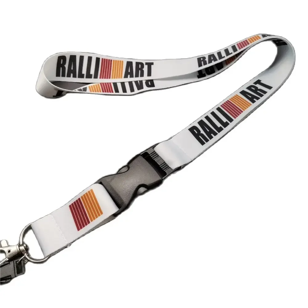 2 ألوان سيارة الحبل الرقبة الأشرطة مفتاح الهاتف المحمول العمل بطاقة الهوية شنق حبل JDM نمط ل RALLIART ميتسوبيشي سيارة المفاتيح اكسسوارات #3