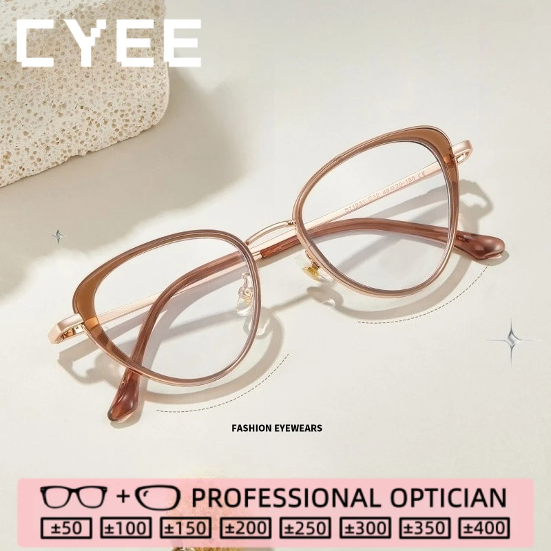 

Очки для чтения CYEE Fashion Technology с защитой от синего света, высококачественные, с возможностью индивидуальной коррекции зрения при близорукости, оптические очки по рецепту