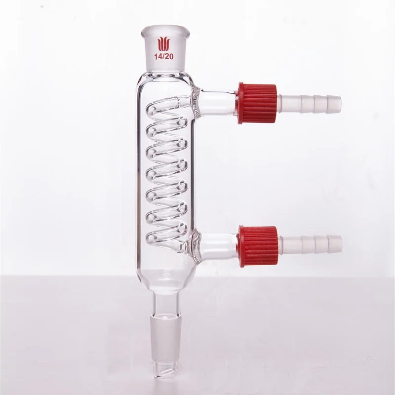 

SYNTHWARE Serpentine condenser, Detachable small nozzle 8mm, Joint 14/20 19/22 24/40 29/42, Borosilicate glass, C52