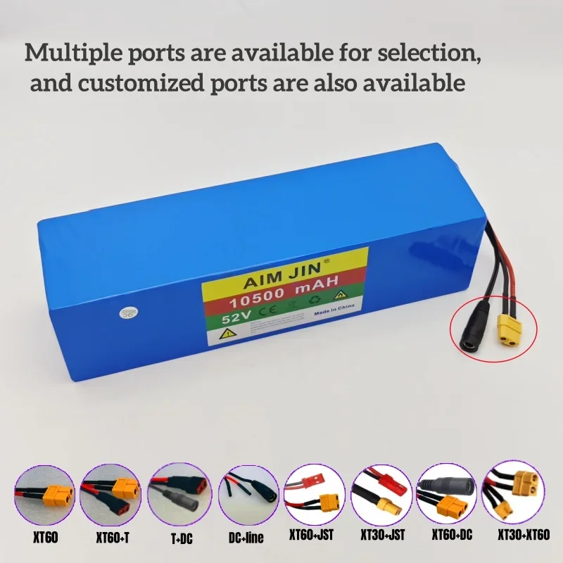 14S3P 52 فولت 10500 مللي أمبير 18650 بطارية ليثيوم أيون حزمة رائجة البيع قدرة عالية للأدوات والمعدات
