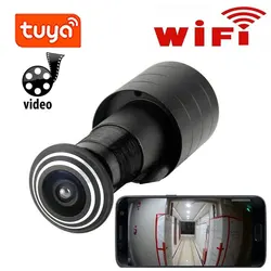 Tuya Smart Wifi Door Eye Hole Security 1080P HD 1.66mm Lens Wide Angle FishEye CCTV Network Mini Peephole Door Camera P2P ONVIF