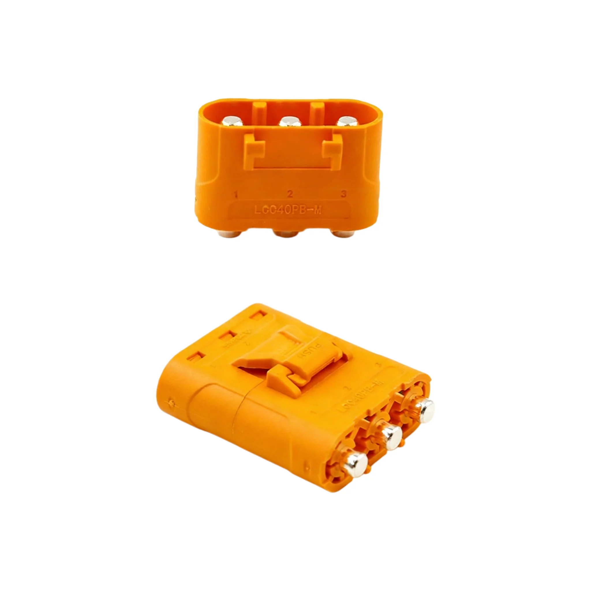 Amass Original LCC40PB‑M Vertical PCB Connector Silver Plated Copper Replace MR90 DC Battery Plug