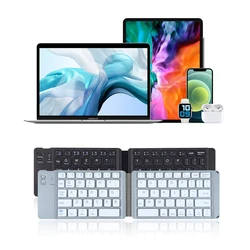 Folding Mini Bluetooth Keyboard Korean Japanese For IPAD Mobile Tablet Notebook Portable Office Storage Three Systems Universa