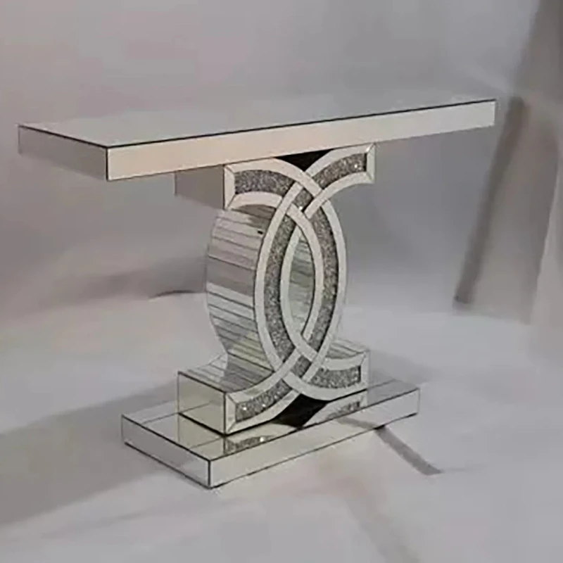 

special-shaped mirror rhinestone glass double C entrance platform