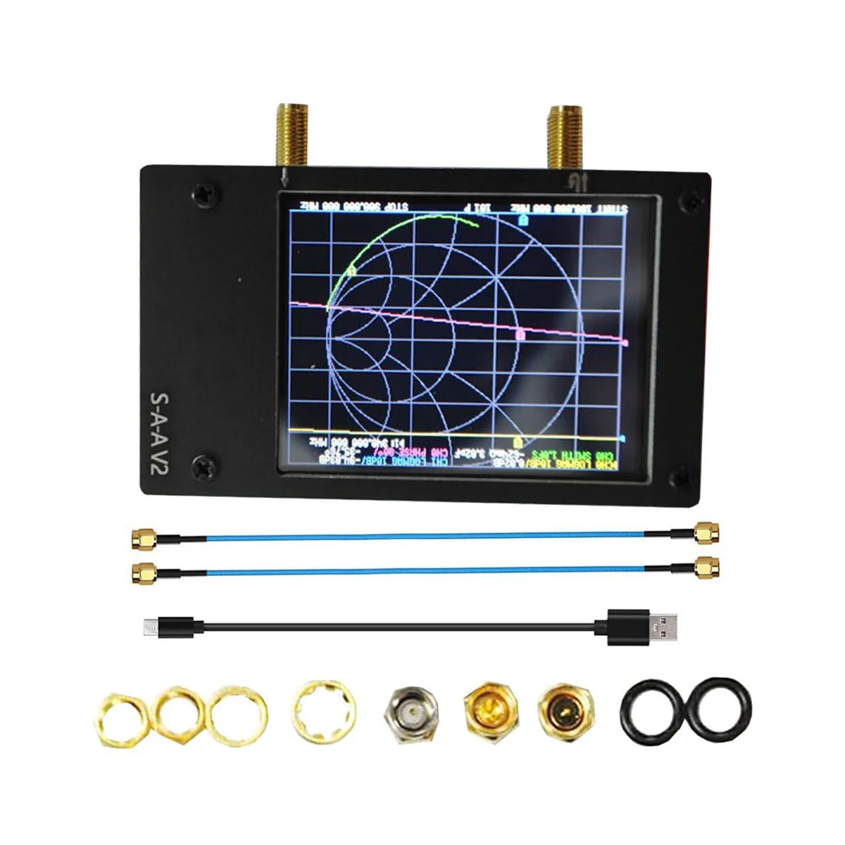 

NanoVNA S-A-A V2 Vector Network Analyzer 2.8 Inch Spectrum Analyzer Supports 50KHz-3GHz Antenna Network Analyzer