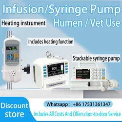 with heating Function Infusion pump/Stackable Type Syringe Pump Human/Veterinary Use Real Time Rechargeable real-time Alarm