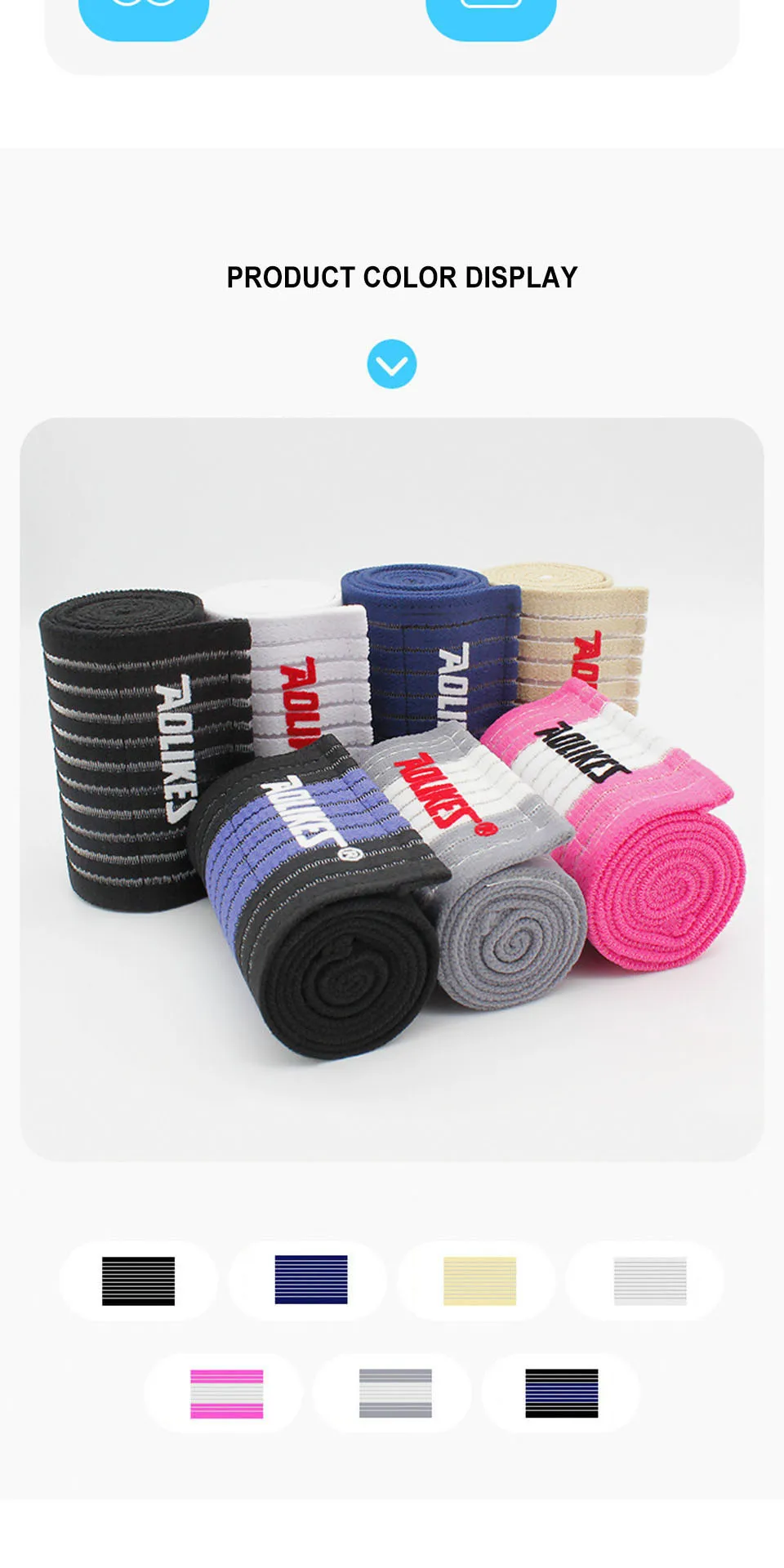 AOLIKES Professionelle Sport-Erdungsbandagen, elastische Knöchelstütze, Polster, Schutz, Knöchelbandage, Schutz für Fitnessstudio – Detail 4