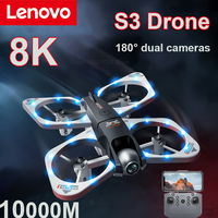 Lenovo S3 High-Definition Dual Camera Drone 8K Drop Resistant Colorful Lighting Remote Control Aircraft Quadcopter Drone Model