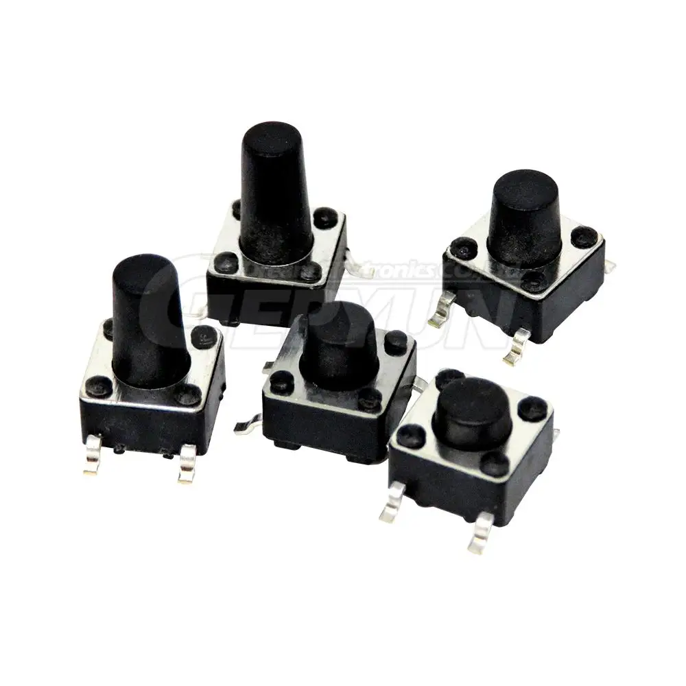 50pcs SMD PCB Switch 6X6X4.3/5/6/7/7.3/8/9/10/13mm Memontary Tactile Push Button Switch PCB 4pin