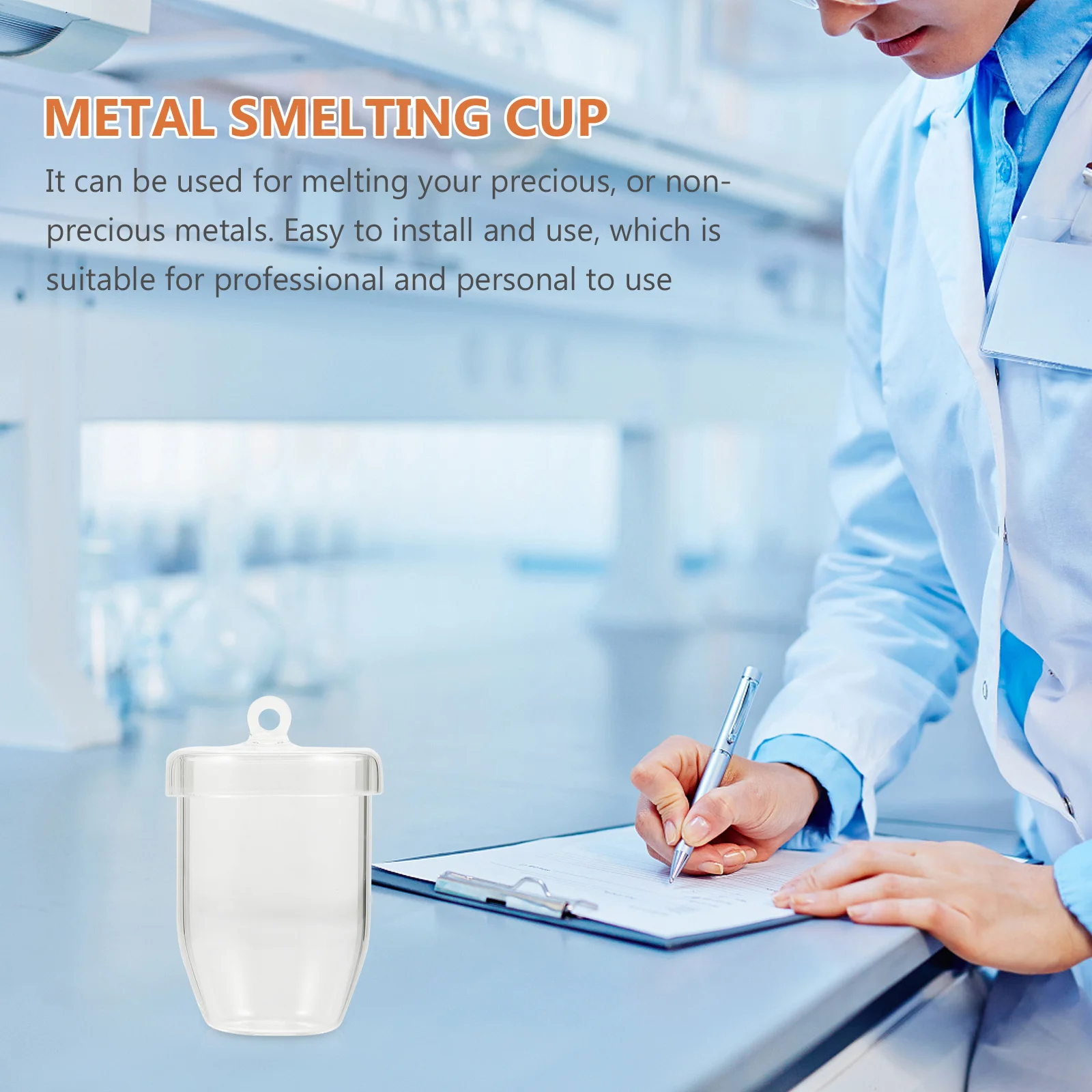 

1Pcs Quartz Crucible High Temperature Resistance Melting Gold Silver Metal Smelting Refining Crucible Furnace Tool