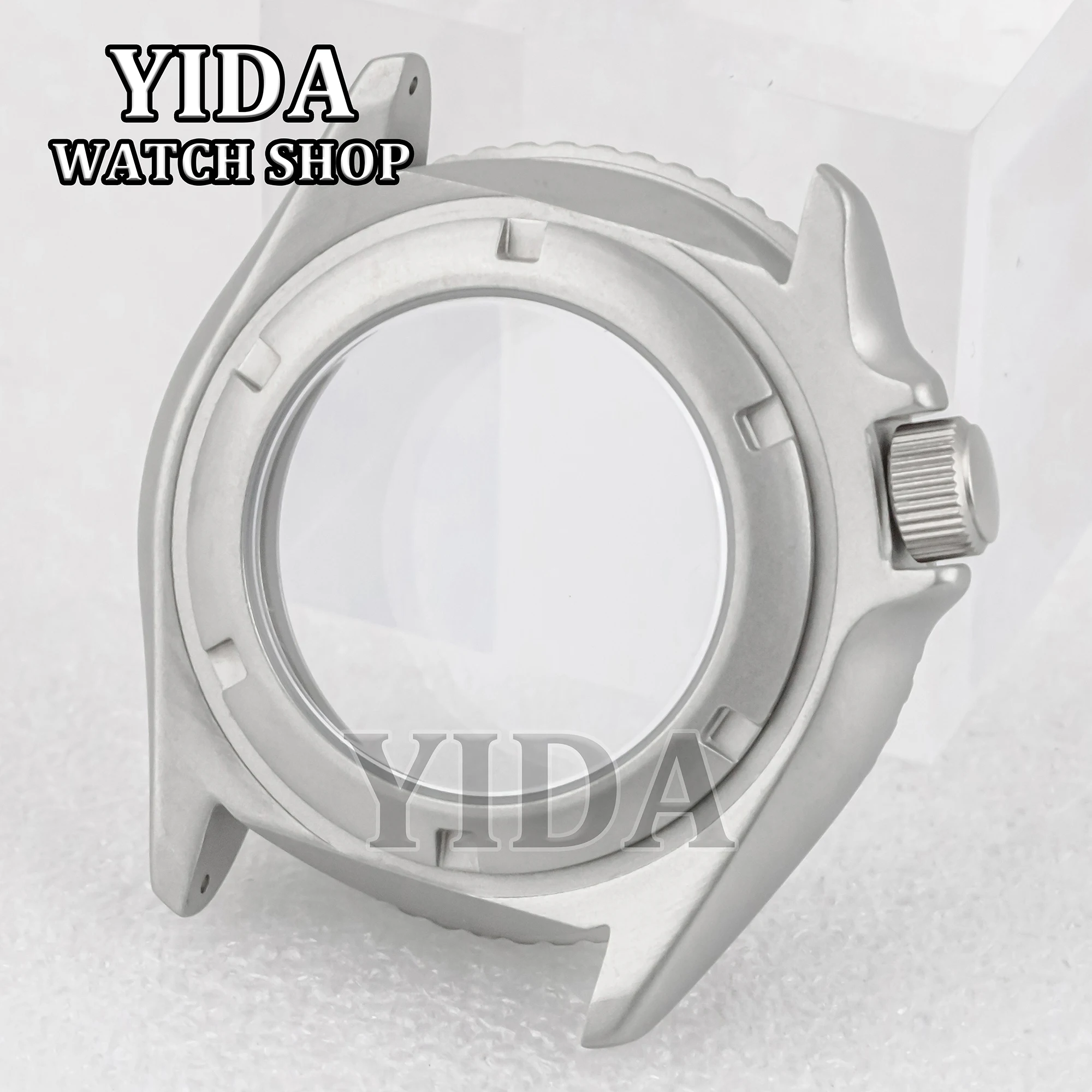 42MM  Stainless Steel Watch Case For NH35 NH36 Movement Sapphire Glass For SUB Water Resistance Silver Black Watch Accessories