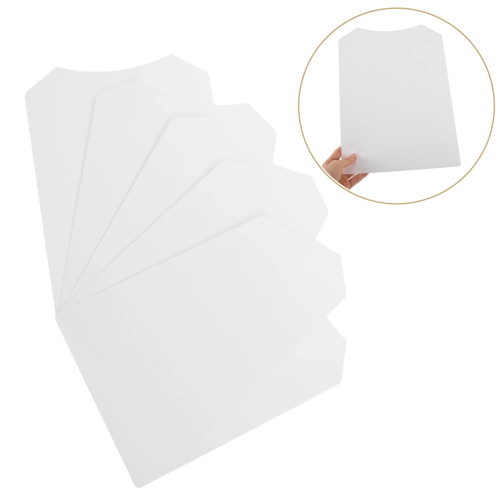 

50Pcs Cardboard Shirt Forms White Folding Boards for T Shirts Clothes Storage Packing Inserts Garment Presentation Organizer