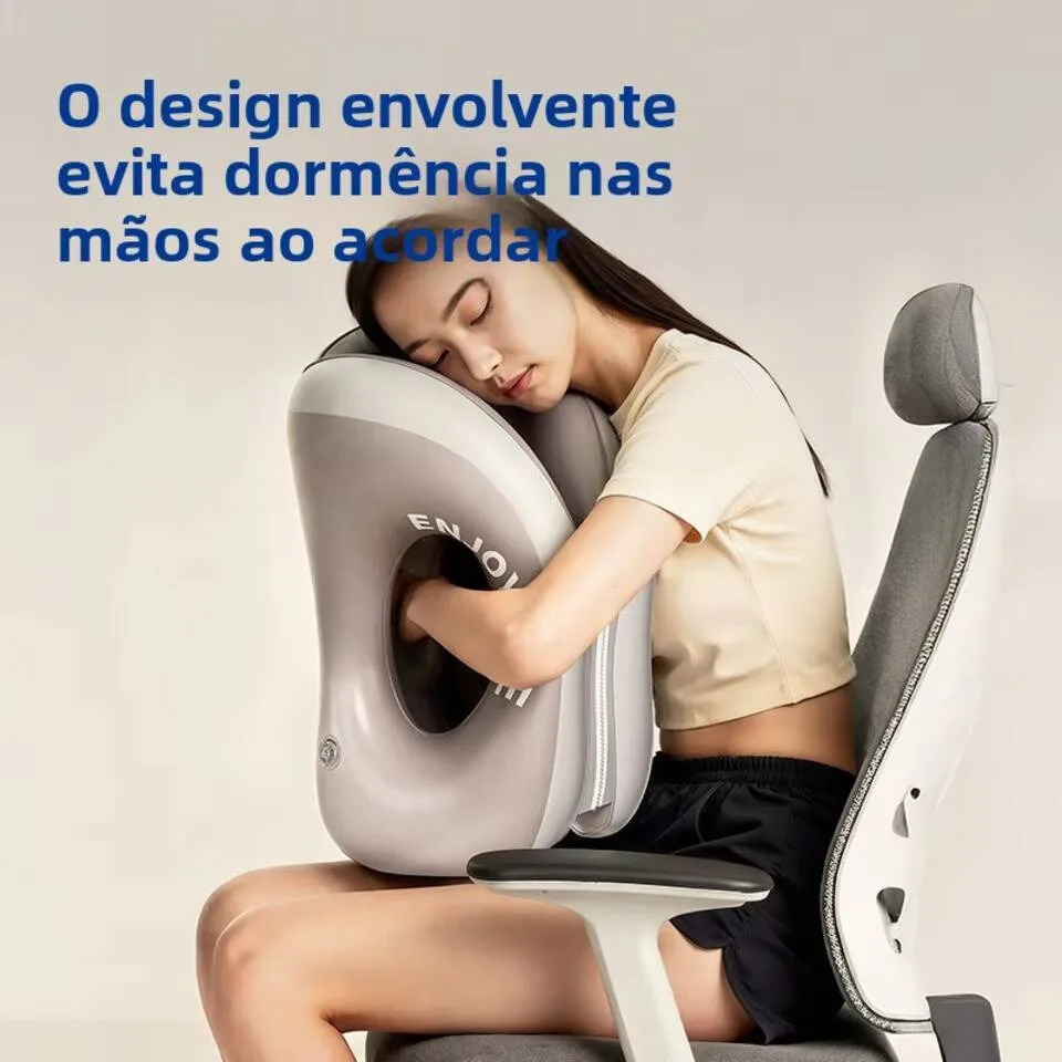 Movable Inflatable Travel Pillow Soft Support Student Office Napping Single Person Non-Handmade Eco-Friendly PVC