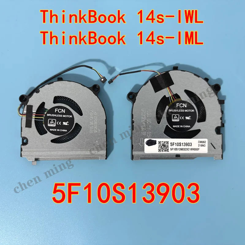 5F10S13903 NEW  for Lenovo ThinkBook 14s-IWL 20RM 14s-IML 20RS Fan Laptop CPU GPU Cooling Fan