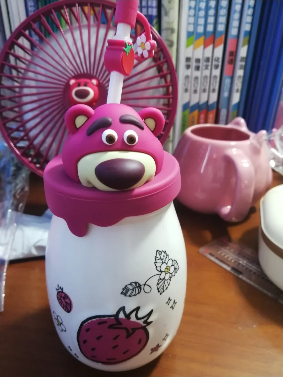 Tasse en céramique série Lots-o-Huggin Bear, tasse à café en paille, jus de dessin animé, tasse d'eau chaude, jouet, cadeau de noël