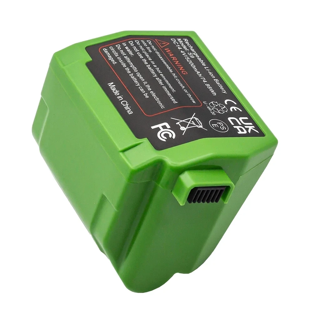 Paquete de batería recargable de iones de litio de 14,4 V, 14,8 V, 5200mAh, 6400mAh para batería de respaldo serie iRobot S9, nuevo, personalizable, venta al por mayor