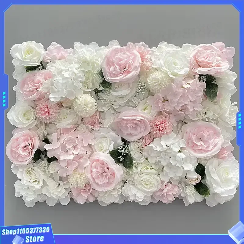 Customizable Large Rose Wall Panel 5D Silk Wedding Backdrop Easy Assembly Birthday Event Decoration Background for Party 5D