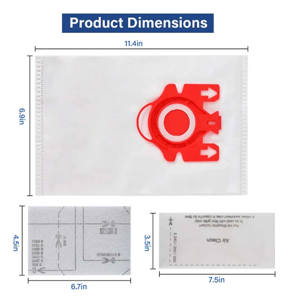 Dust Bags For Miele FJM Complete C1 Compact C1-C2 S4 S6 S700 S300 S4000  Spare Parts Vacuum Cleaner Accessories Airclean 3D Bags