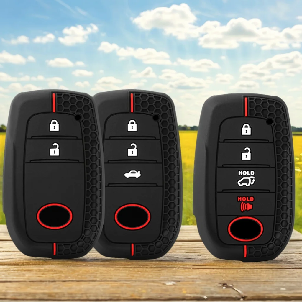 Schlüsselhülle aus Silikonkautschuk für Toyota Hilux Land Cruiser Fortuner Camry Riez Rav 4 Prado Innova 86, Auto-Fernbedienungshaut