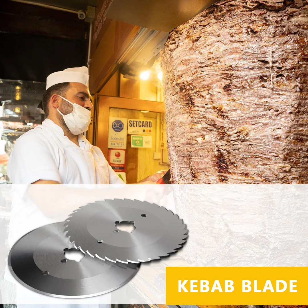 

10Pcs Shawarma Knife 80mm for Potis Kebab Slicer Doner Kebab Round Blade Toothed Blades Stainless Steel
