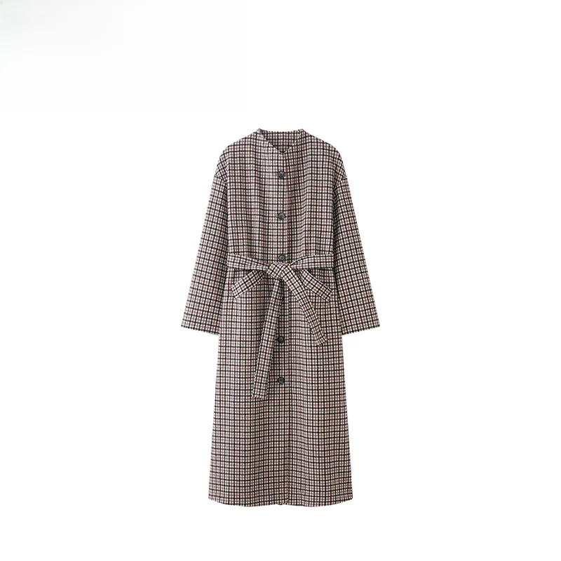 

Модная длинная верхняя одежда для женщин Ele Street Sle из полиэфирного волокна, осеннее новое поступление, простое универсальное женское платье