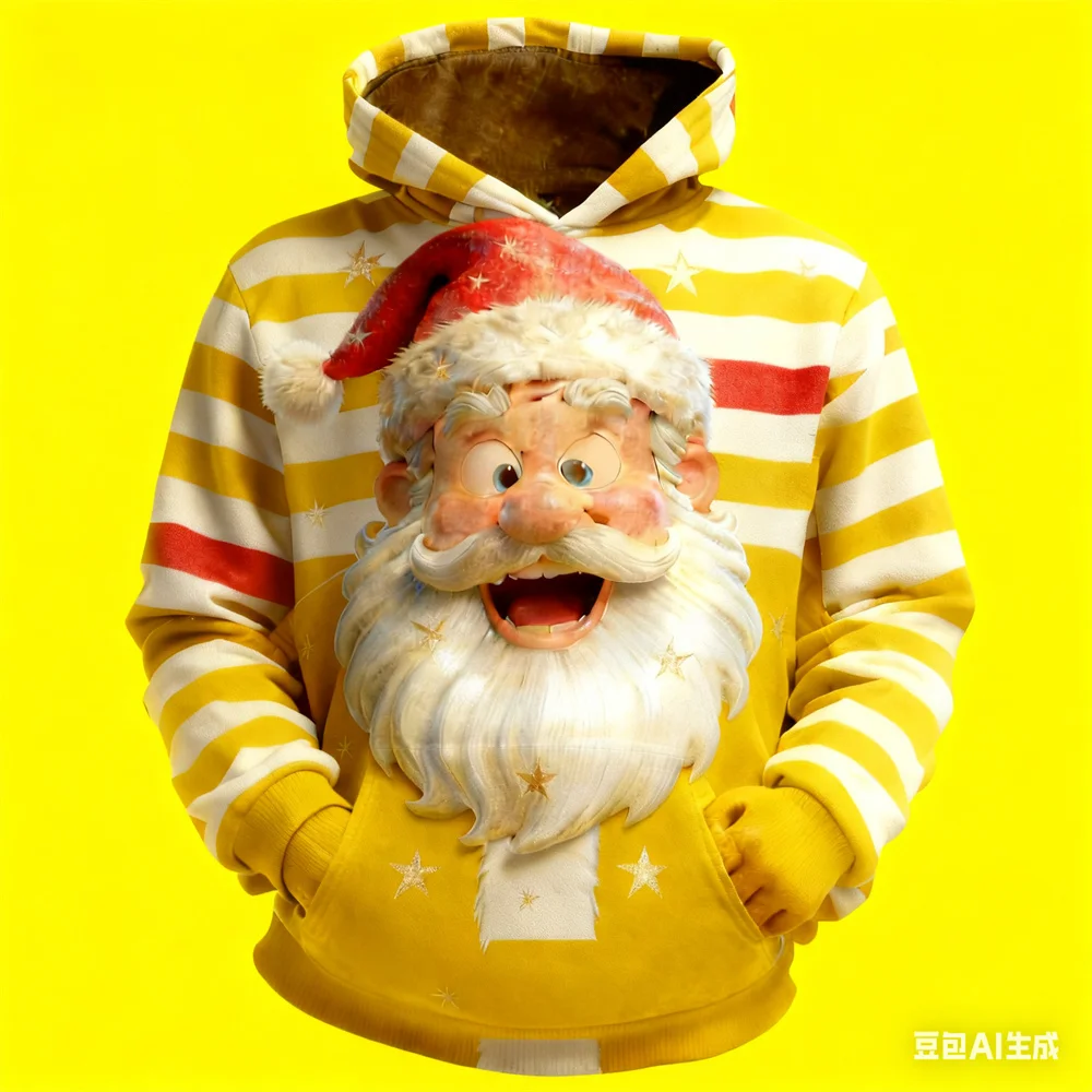 عيد الميلاد الخريف الرجال هوديي ثلاثية الأبعاد سانتا كلوز نمط طباعة هوديي موضة المشارب هوديس للرجل الرجال والنساء الشتاء هوديس