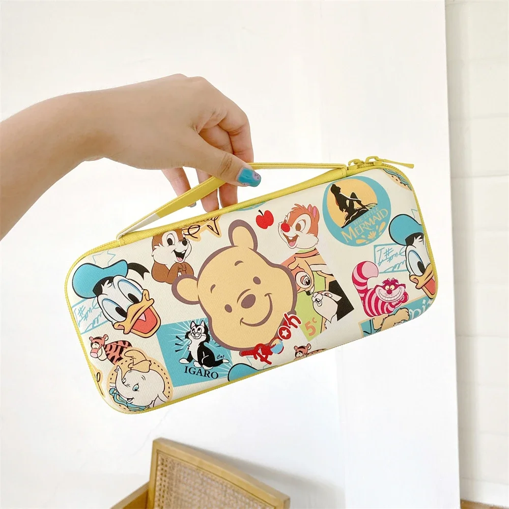 Disney Mickey Minnie Duffy Stitch Sanrio Kitty Cinnamoroll Storage Bag for Nitendo Switch NS Oled Game Console Box Cartoon Case