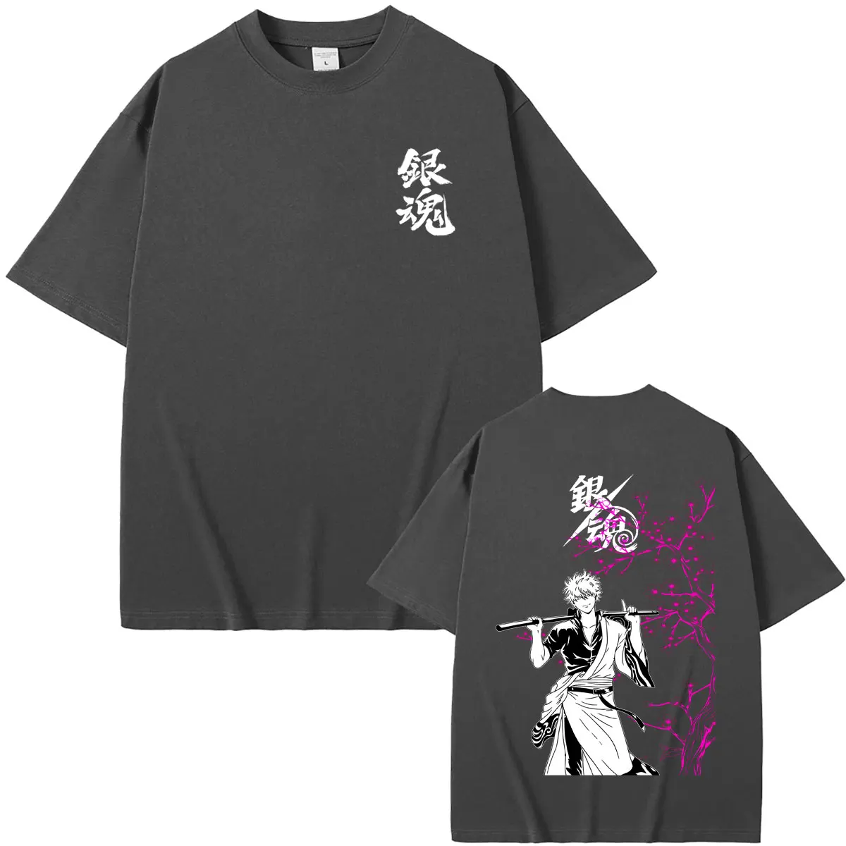 Japanese Anime Gintama Sakata Gintoki T Shirts Men Women Casual Oversized Streetwear Summer Male Cartoon Manga Cosplay T-shirt