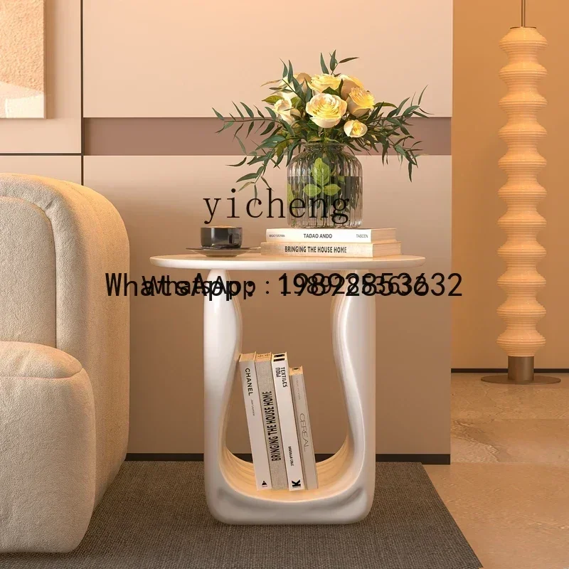 b2ZZ5floor ornament small apartment living room large coffee table modern light luxury edge table soft decoration