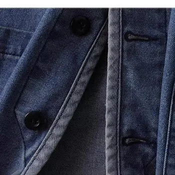 Amekaji Japan Retro Heavy Washing Workwear Clothes 100% Cotton Denim Jacket Men's Trendy Cardigan Top Taoist Robe Men's Jacket 4