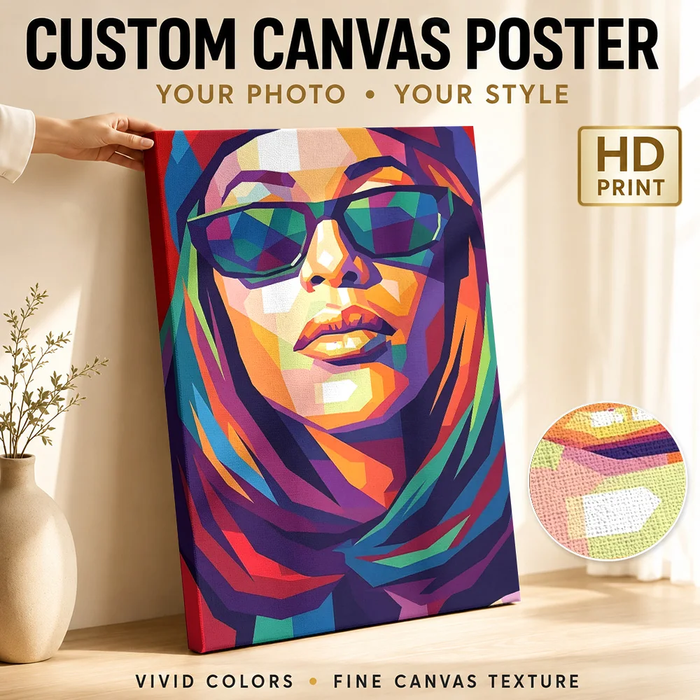 Aaliyah WPAP Canvas Poster Custom Modern Aesthetic Wall Paintings Decoration for Office Hallway Collectible Ready to Hang Gift