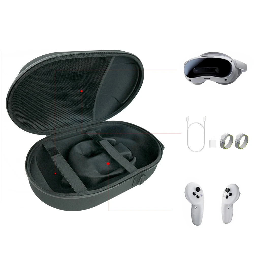 

Storage Box Bag for PICO 4 Ultra Wear Halo Strap Travel Carrying Case Cover Pouch Hard EVA