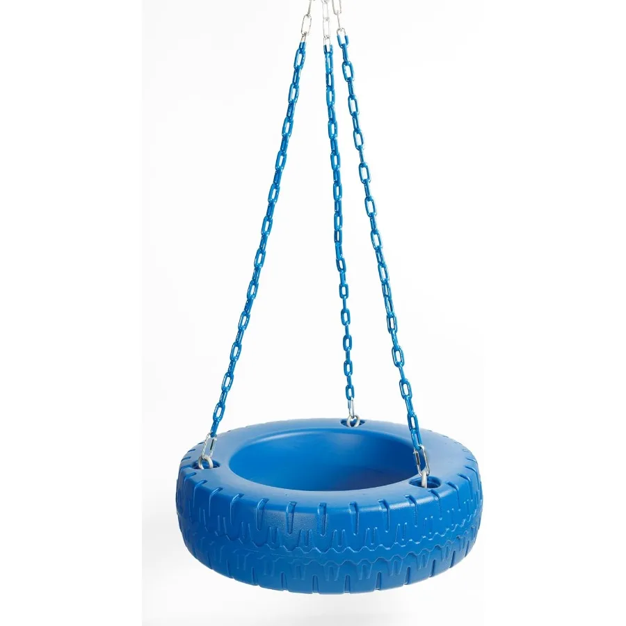 

Playset Tire Swing Kit 25 W x 7 H Blue 66 PVC Coated Blue Chain Zinc for Jungle Gyms and Swing Sets 1 PK KIT-BL66CPTS