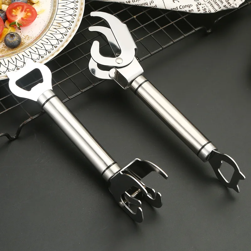 

2 In 1 Stainless Steel Anti-Scald Clip,Bottle Opener,Multipurpose Bowl Dish Pot Holder,Anti-Hot Clip Lifter Kitchen Accessories