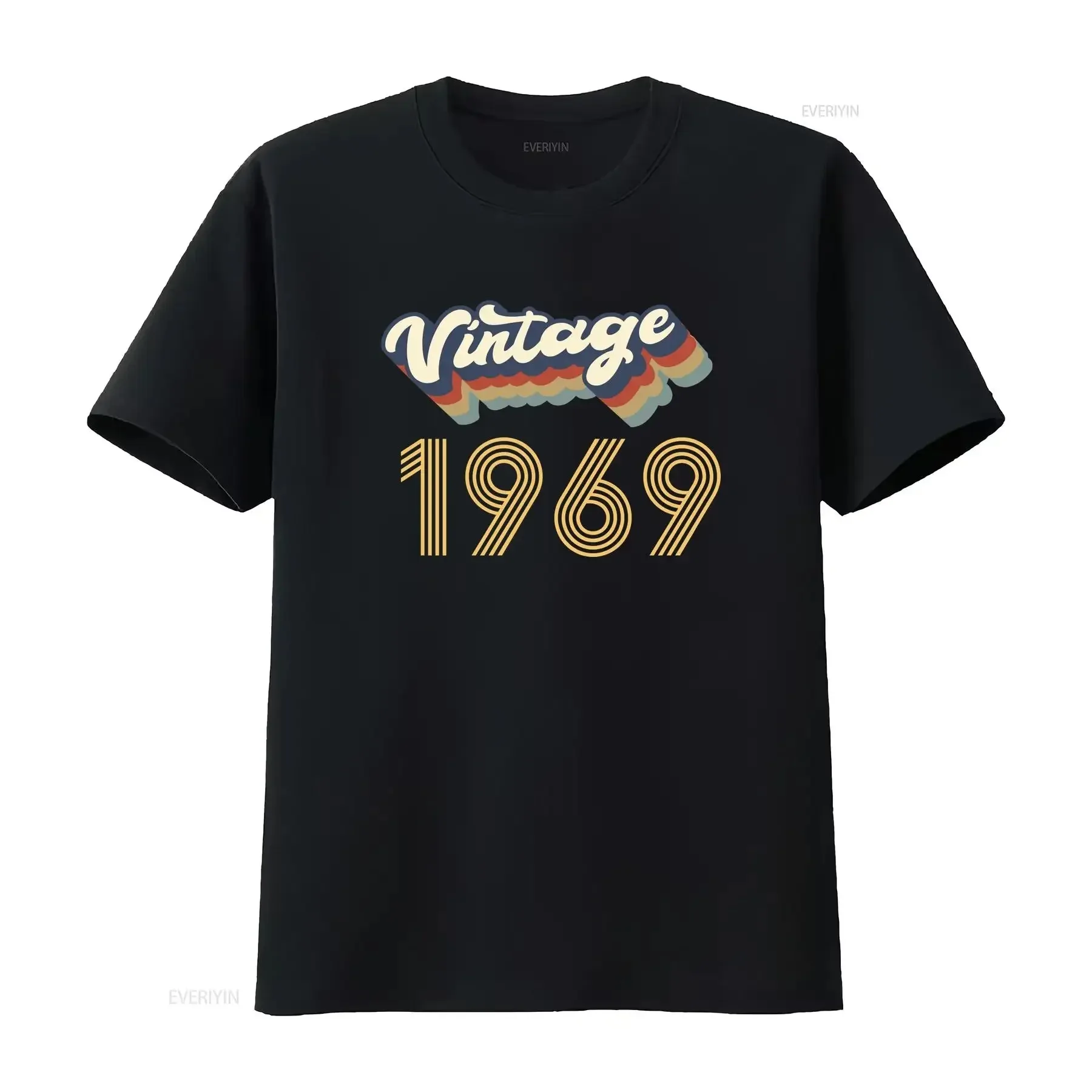 

Vintage 50th Birthday 1969 Classic Retro T Shirt vintage Washed Top For Everyday Wear Comfortable Unisex Casual graphic