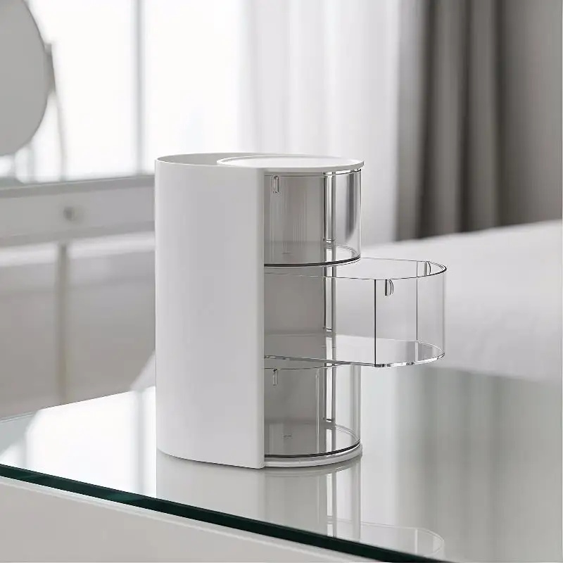 Hair Accessories Storage Organizer Box Acrylic Clear 4 Slot Holder for Hair Ties Bands Clips at Home OfficeHot