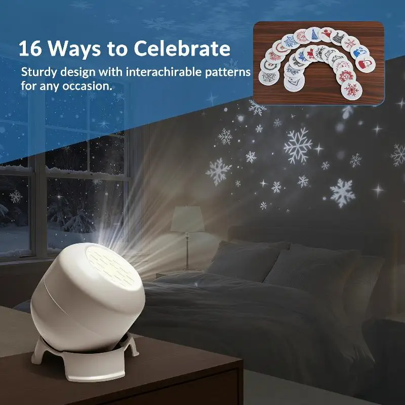 Dynamic Kids Night Light Projector 3 Projection Effects Quiet Operation No Noise for Nursery Bedroom Baby Sleep Aid