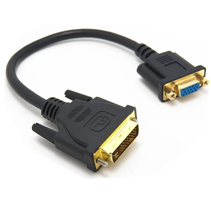 1FT DVI 24+5 Male to VGA Female Video Converter DVI cable DVI-I to VGA Adapter Cable for TV PS3 PS4 PC Display 1080P