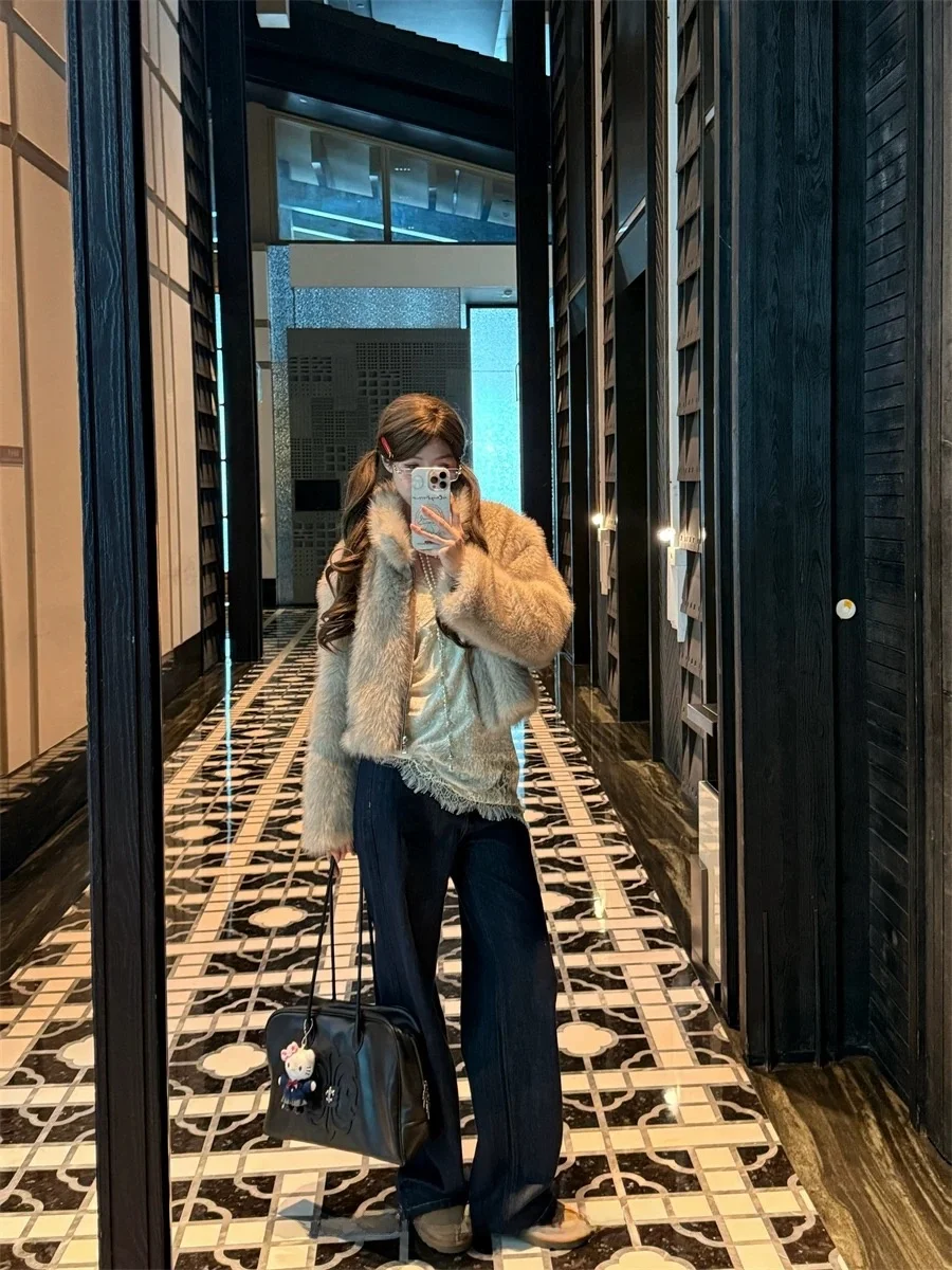 

Джинсы Heyna Berlin, винтажные, оригинальные, цвет кремовый, темно-синие, шелковистые, с высокой талией, свободные, прямые, широкие штанины, повседневные, зимние...