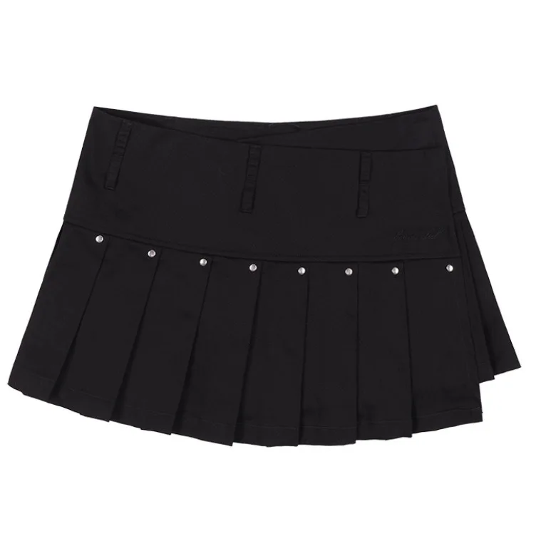 Jupe plissée coréenne en deux pièces avec faux irt et cravate pour femmes, couleur Pure, saison de printemps, autre matériau 00%