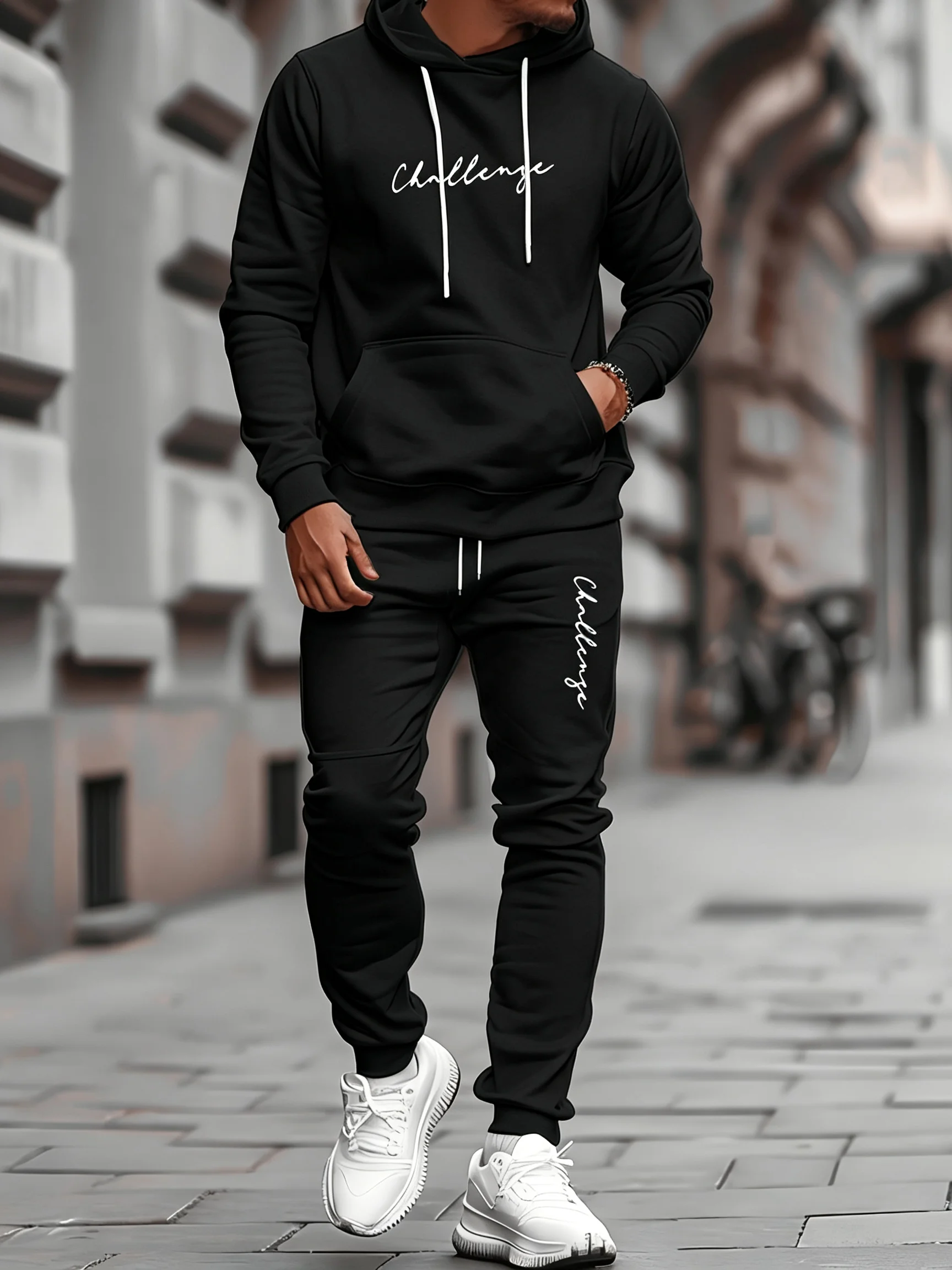 طقم سويت شيرت رجالي أنيق بغطاء - مراجعة Mens Fashion Streetwear وسعره