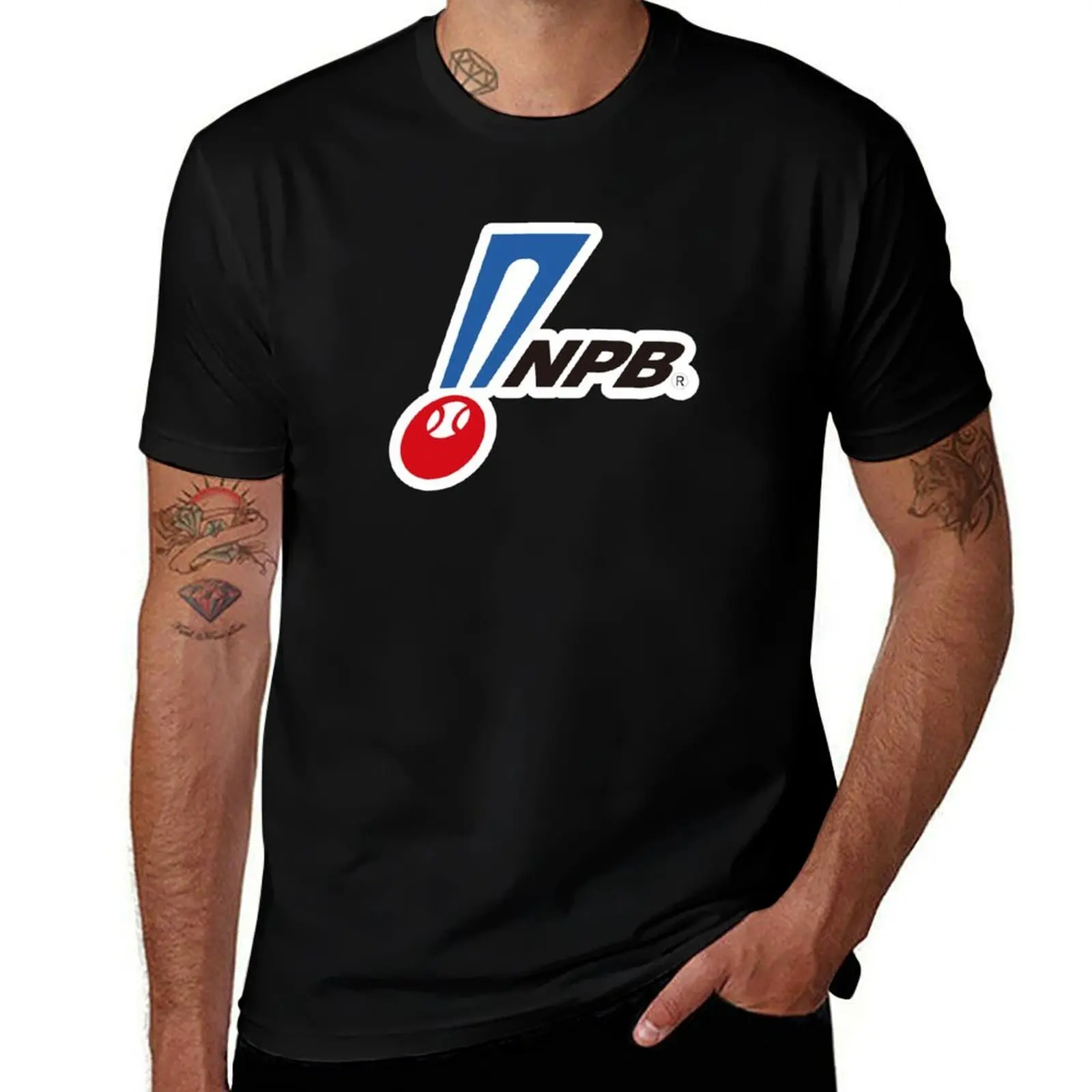 

Nippon Professional Baseball Organization Japanese - NPB Logo T-Shirt plain funny gifts black t shirts for men