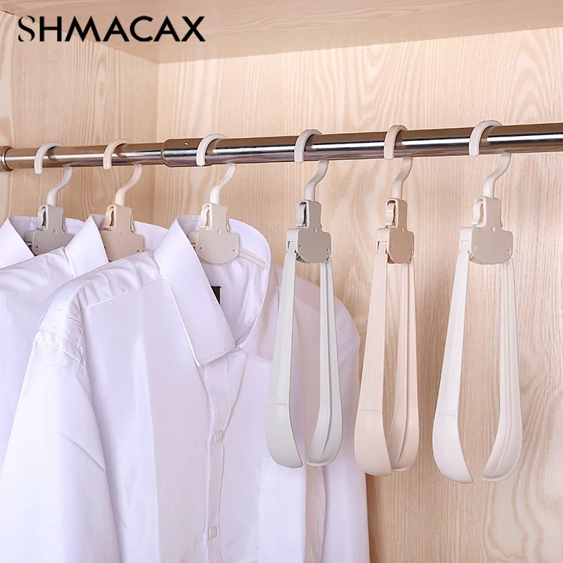 Portable Folding Clothes Hanger Quickly Collect Clothes Save Time Closet Organizer Clothing Rack Plastic Storage Hangers