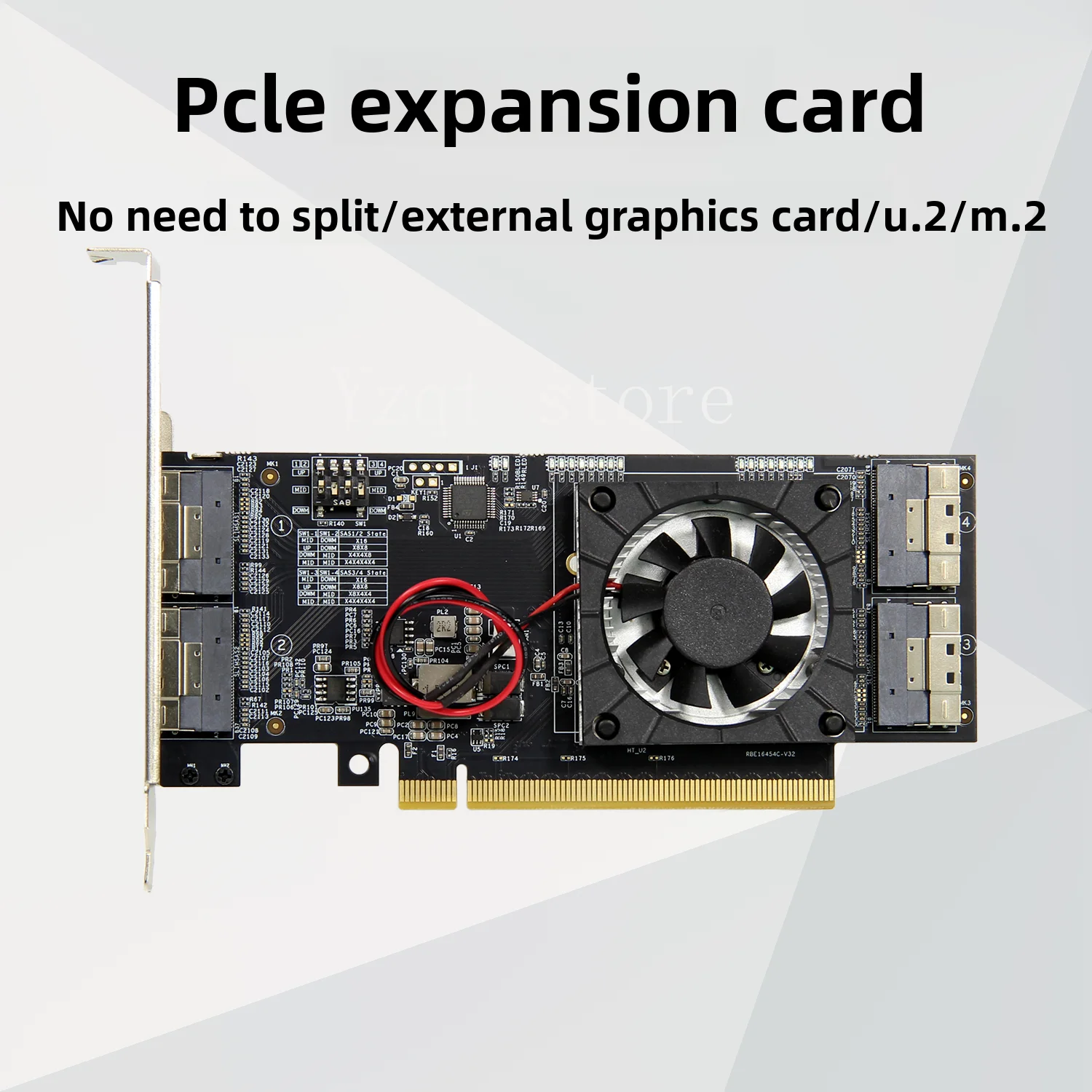 PCIe expansion card PLX8749 free main board split integrated compatible module graphics card M.2NvmeSSDU.2 expansion