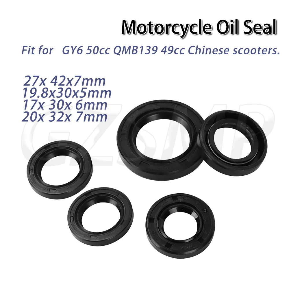 

Motorcycle Oil Seal Kit Fit for GY6 50cc QMB139 49cc Chinese Scooters Moped TAOTAO Kymco Lance