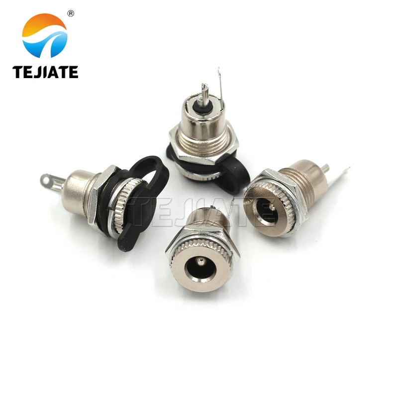 DC-099 power socket. 5.5*2.1/2.5mm. Metal high-current charging female socket. Full copper DC plug with thread.